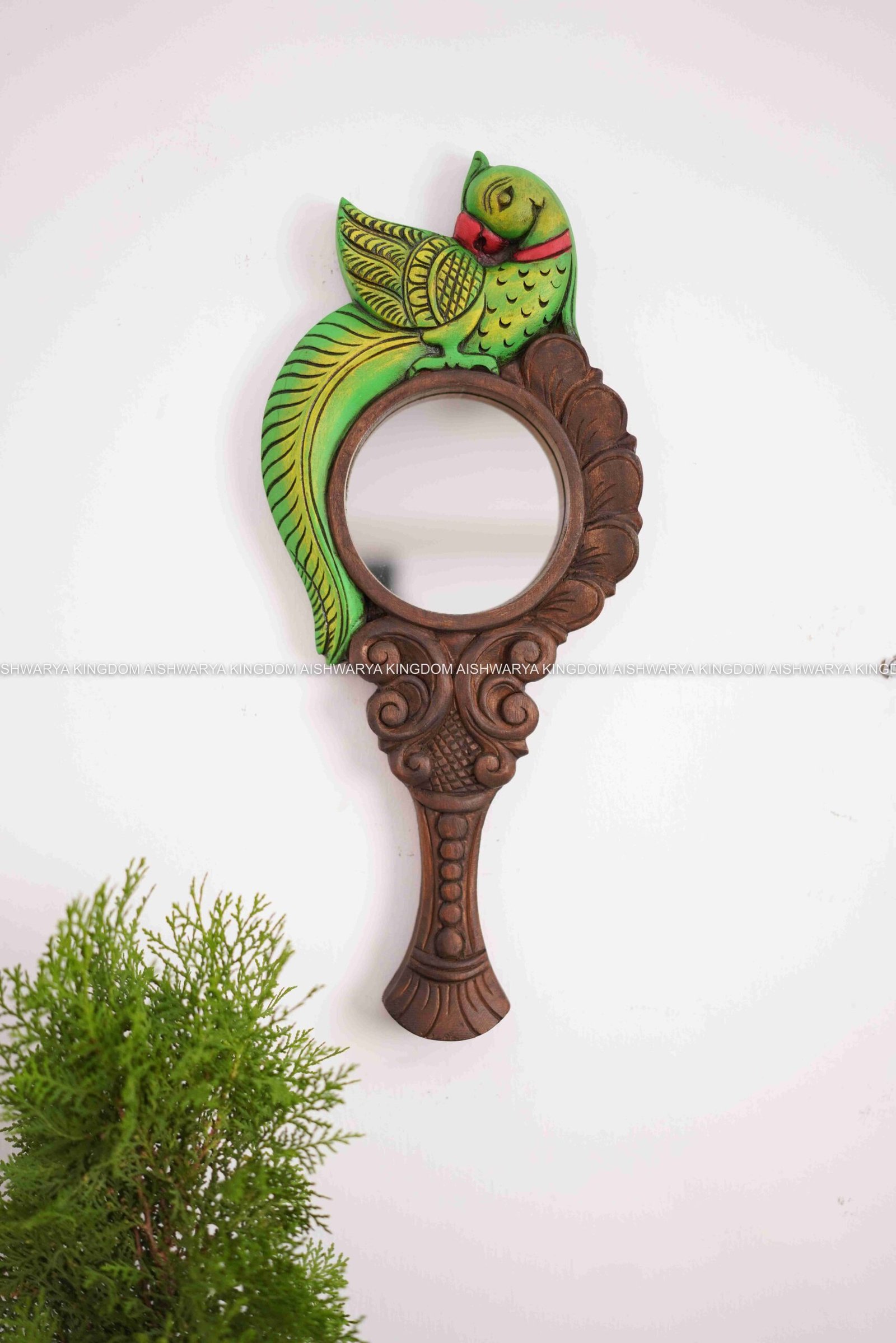 SINGLE PARROT HAND MIRROR