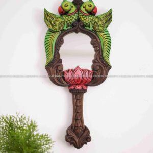 DOUBLE PARROT HAND MIRROR