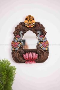DOUBLE ELEPHANT WITH YALI MIRROR FRAME