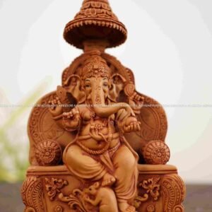 WOODEN POLISH UMBRELLA GANESHA