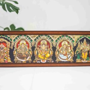TANJORE PAINTING 5 GOD FRAME